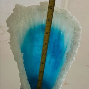 Blue and White Crystal Geode Vase